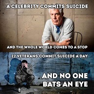 Celebrity vs Veteran Suicide Image